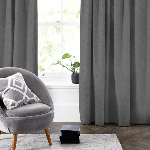 Melody Dark Slate Made To Measure Curtain