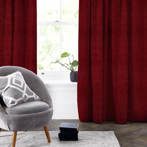 Seabrook Crimson Made To Measure Curtain