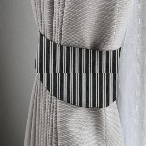 Arley Stripe Charcoal Tieback