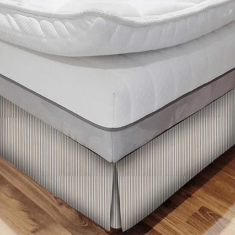 Arley Stripe Linen Bed Base Valance