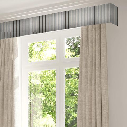 Arley Stripe Silver Pelmet