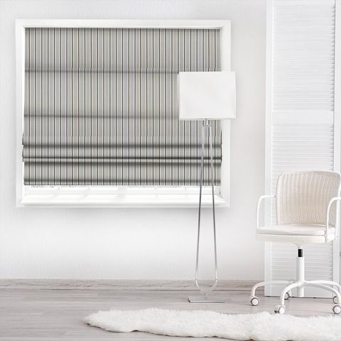 Arley Stripe Silver Made To Measure Roman Blind