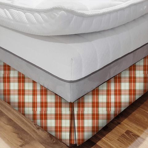 Balmoral Burnt Orange Bed Base Valance