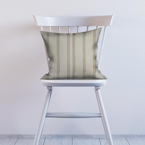 Bromley Stripe Moss Cushion