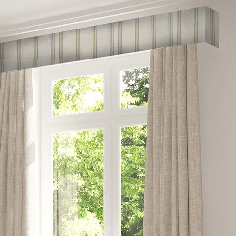 Bromley Stripe Moss Pelmet