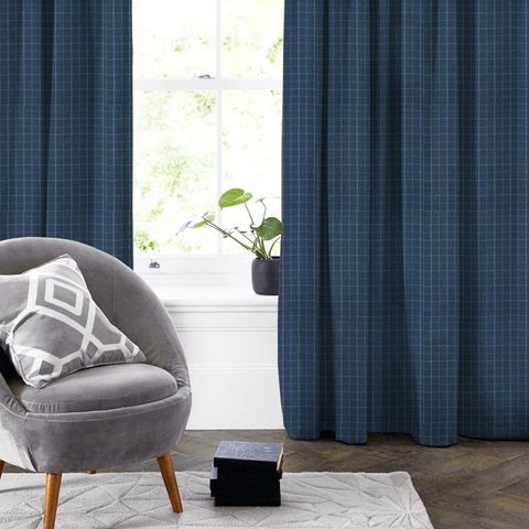 Bamburgh Midnight Made To Measure Curtain