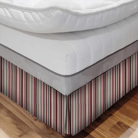 Goa Stripe Cherry Bed Base Valance