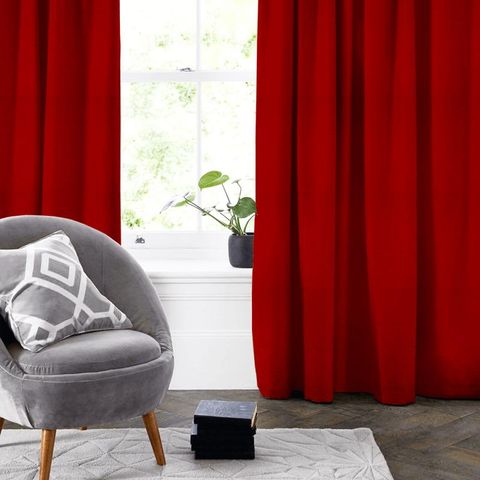 Pall Mall Scarlet Made To Measure Curtain
