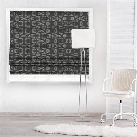 Carraway Charcoal Made To Measure Roman Blind