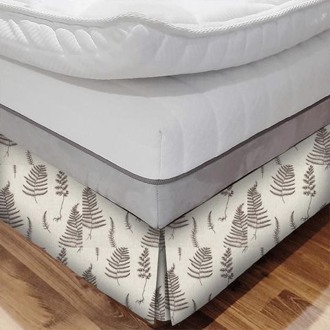 Lorelle Charcoal/Linen Bed Base Valance