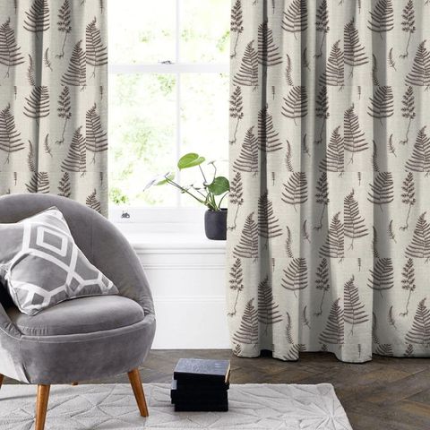 Lorelle Charcoal/Linen Made To Measure Curtain