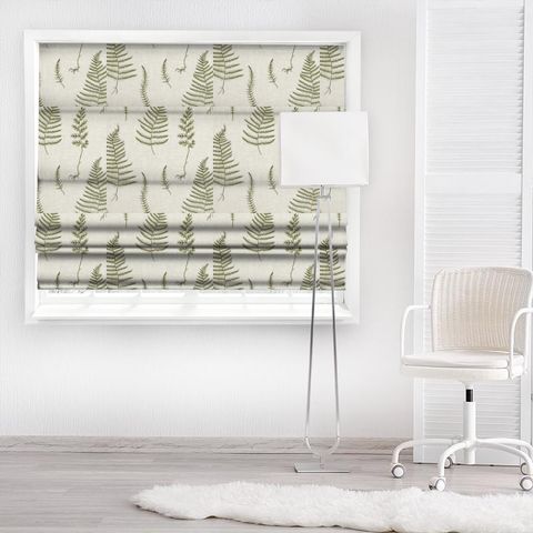 Lorelle Natural/Forest Made To Measure Roman Blind