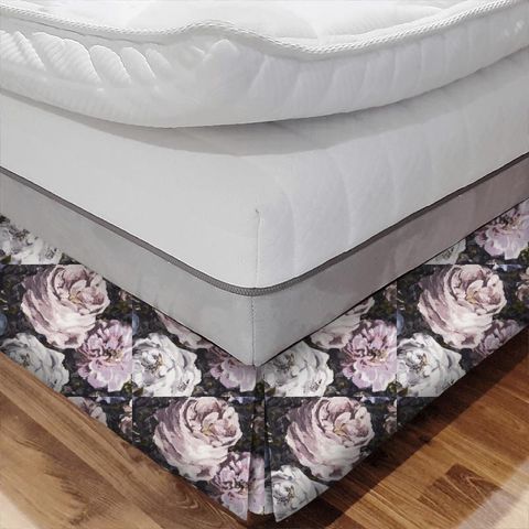 Floretta Blush/Charcoal Bed Base Valance