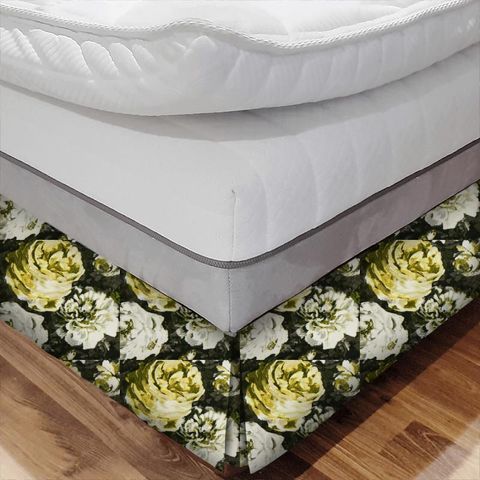 Floretta Charcoal/Antique Bed Base Valance