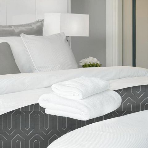 Gatsby Charcoal Bed Runner