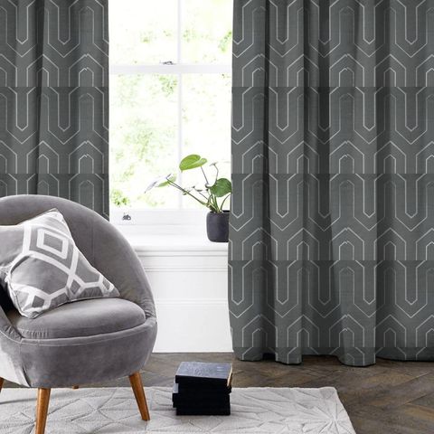 Gatsby Charcoal Made To Measure Curtain