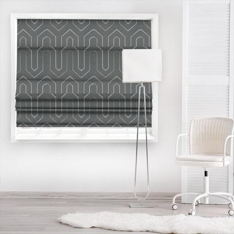 Gatsby Charcoal Made To Measure Roman Blind