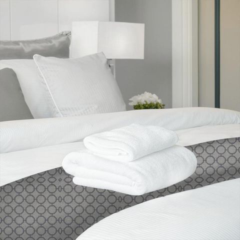 Glamour Charcoal Bed Runner