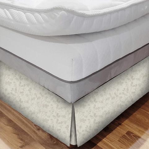 Honesty Natural/Silver Bed Base Valance