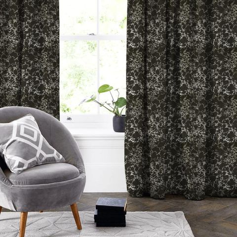 Pietra Charcoal/Gold Made To Measure Curtain