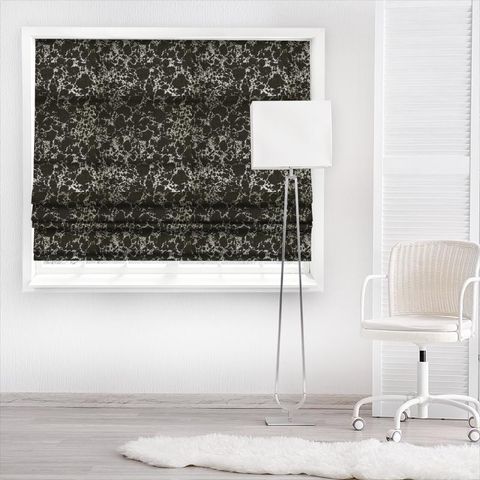 Pietra Charcoal/Gold Made To Measure Roman Blind