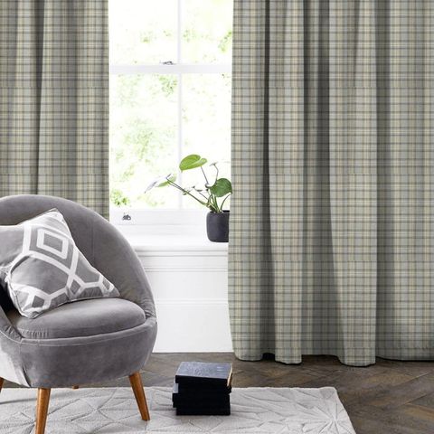 Shaker Check Eau De Nil Made To Measure Curtain