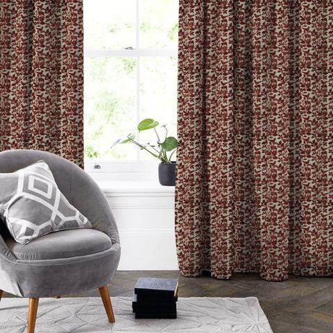 Orchard Birds Coral Made To Measure Curtain