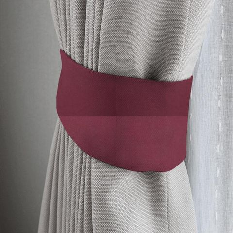 Canvas Raspberry Tieback