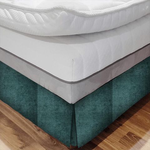 Tresco Teal Bed Base Valance