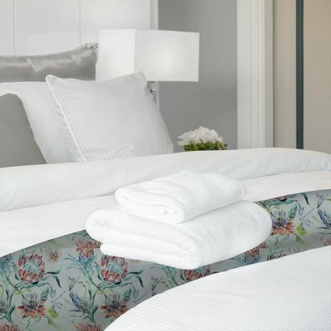 Moorehaven Pomegranate Silver Bed Runner