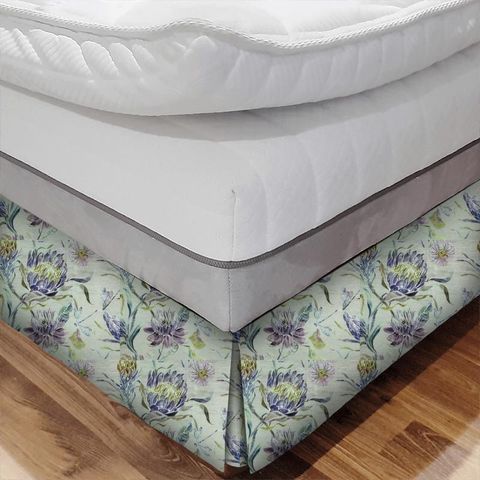 Moorehaven Velvet Periwinkle Bed Base Valance