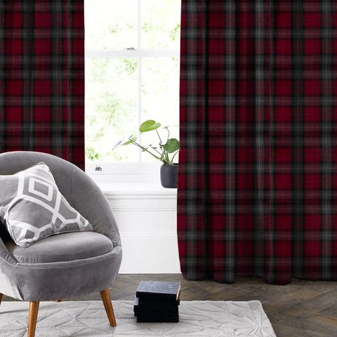 Skye Red Made To Measure Curtain