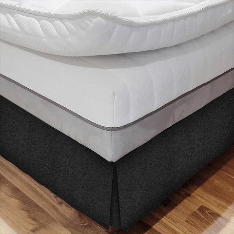 Earth Charcoal Bed Base Valance