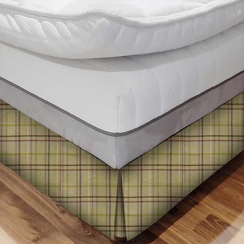 Multicheck Lime Bed Base Valance