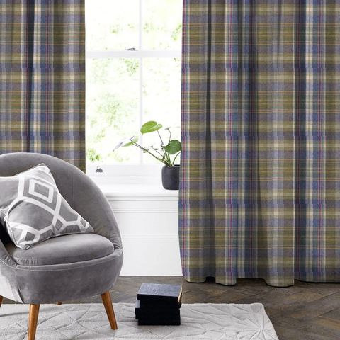 Glen Coe Heather/Olive Made To Measure Curtain