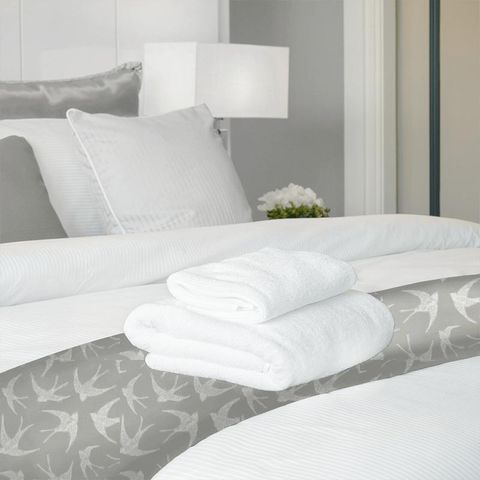 Fly Away Grey Bed Runner