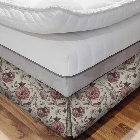 Delilah Winterberry/Linen Bed Base Valance