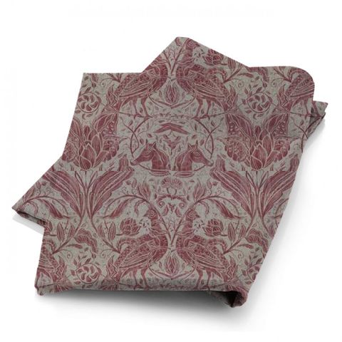 Forest Trail Raspberry Fabric