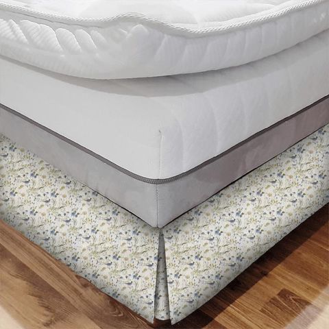 Wetland Saxon Blue Bed Base Valance