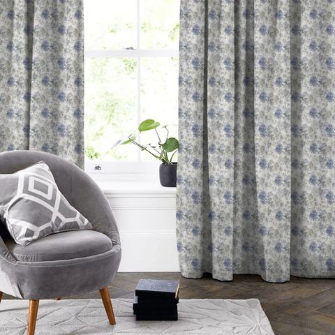 Woodland Saxon Blue Made To Measure Curtain