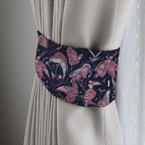 Audubon Pink Velvet Tieback