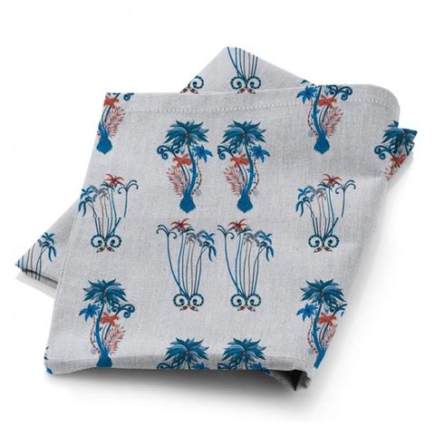 Jungle Palms Blue Fabric