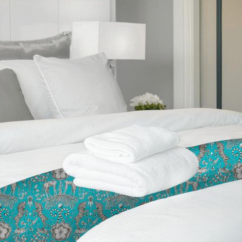 Kruger Teal Bed Runner