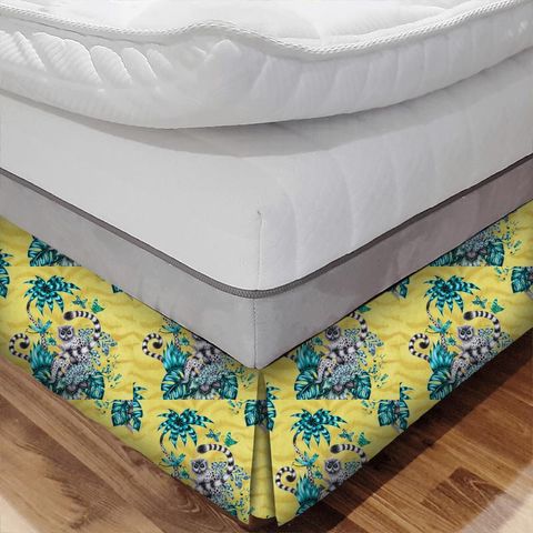 Lemur Lime Bed Base Valance