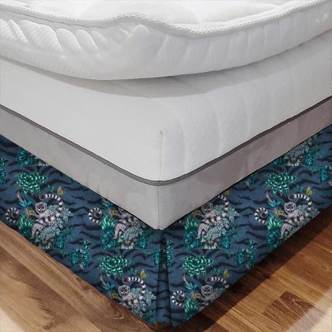 Lemur Navy Bed Base Valance