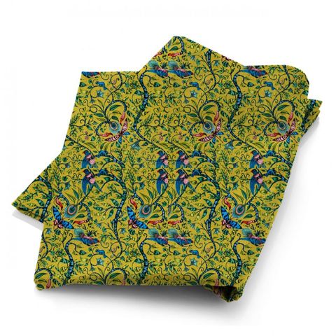 Rousseau Lime Velvet Fabric