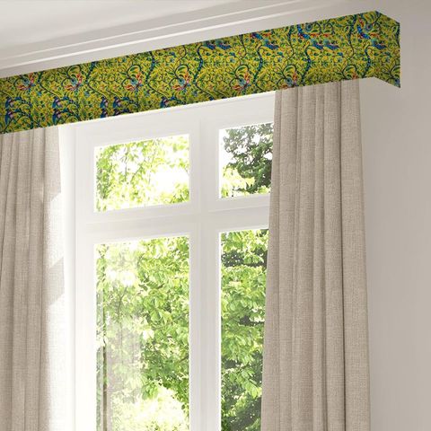 Rousseau Lime Velvet Pelmet