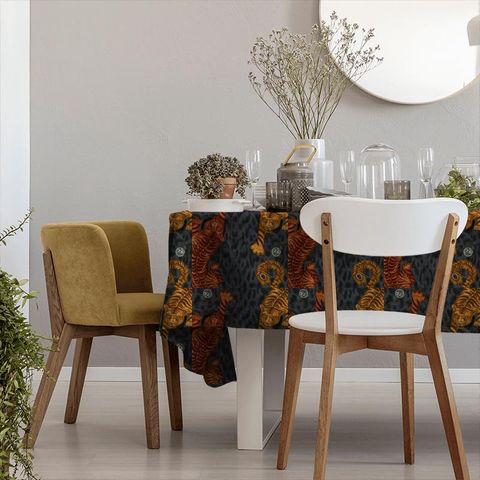 Tigris Flame Velvet Tablecloth