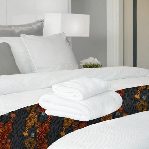 Tigris Flame Velvet Bed Runner