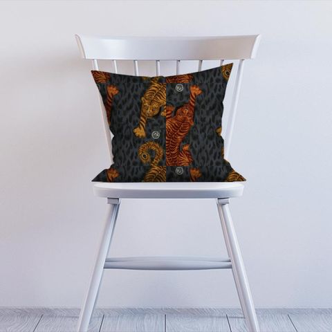 Tigris Flame Velvet Cushion